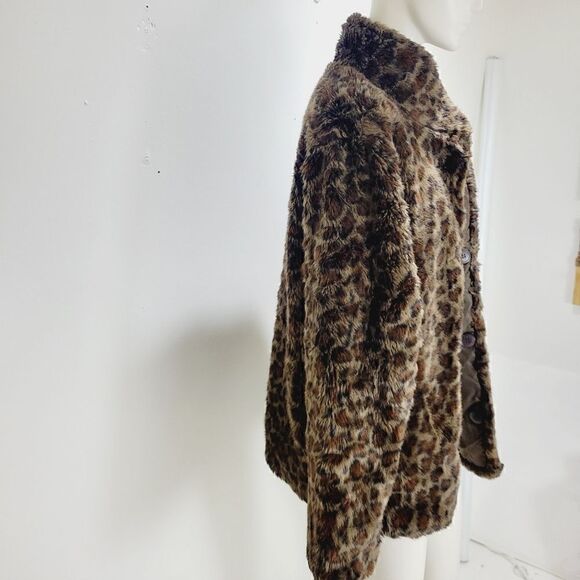 KRITZIA Vintage Leopard Print Furry Coat - Picture 4 of 7